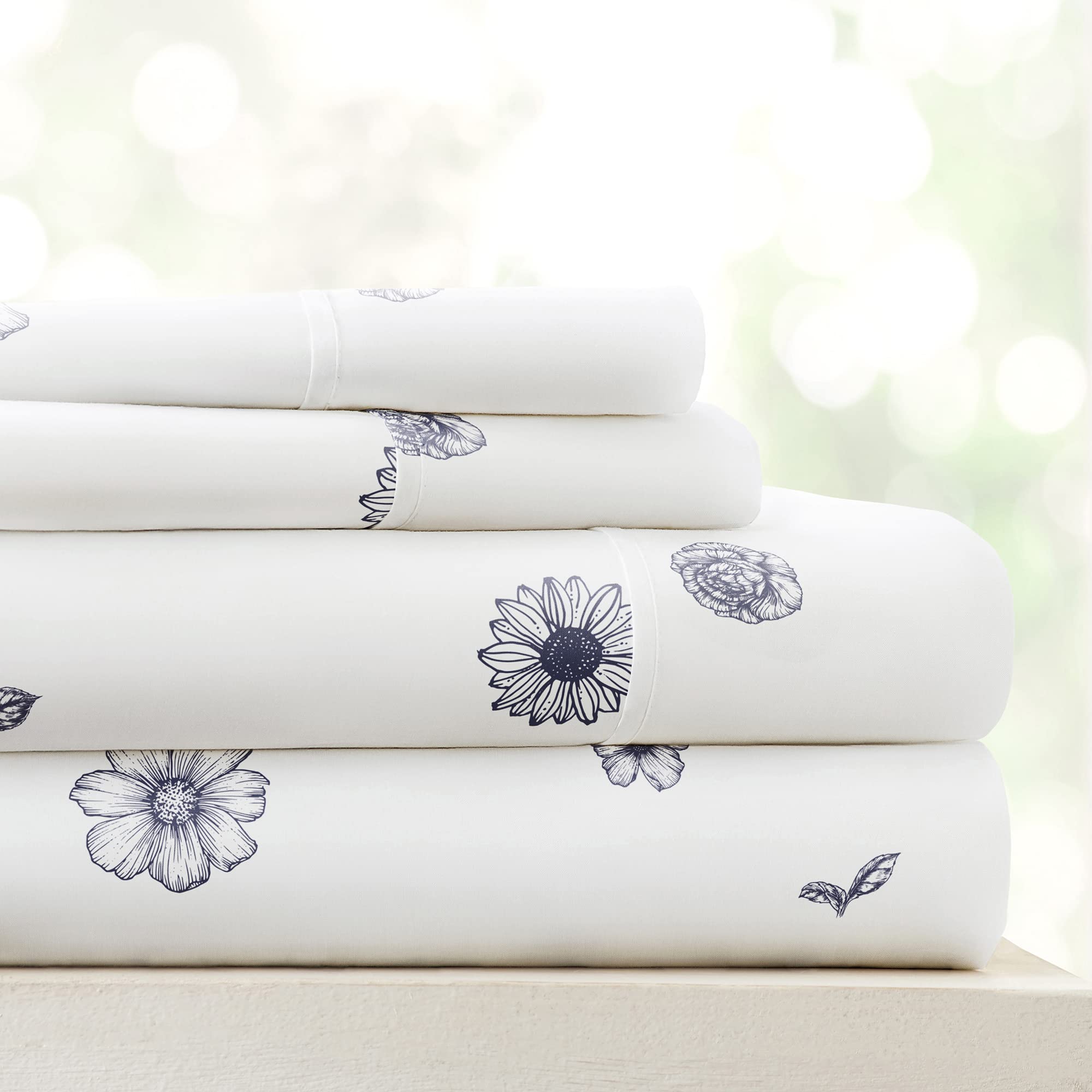 Linen Market Becky Cameron Bed Sheet Set, Navy, Full