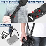 KTUEOV Camera Strap Quick Release Shoulder Padded Nylon Adjustable w/ Safety view 3