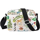 PWHAOO North Carolina State Souvenirs Gift North Carolina Makeup Bag North Carolina Home Cosmetic Bag North Carolina Tourism Gift (North Carolina BC)