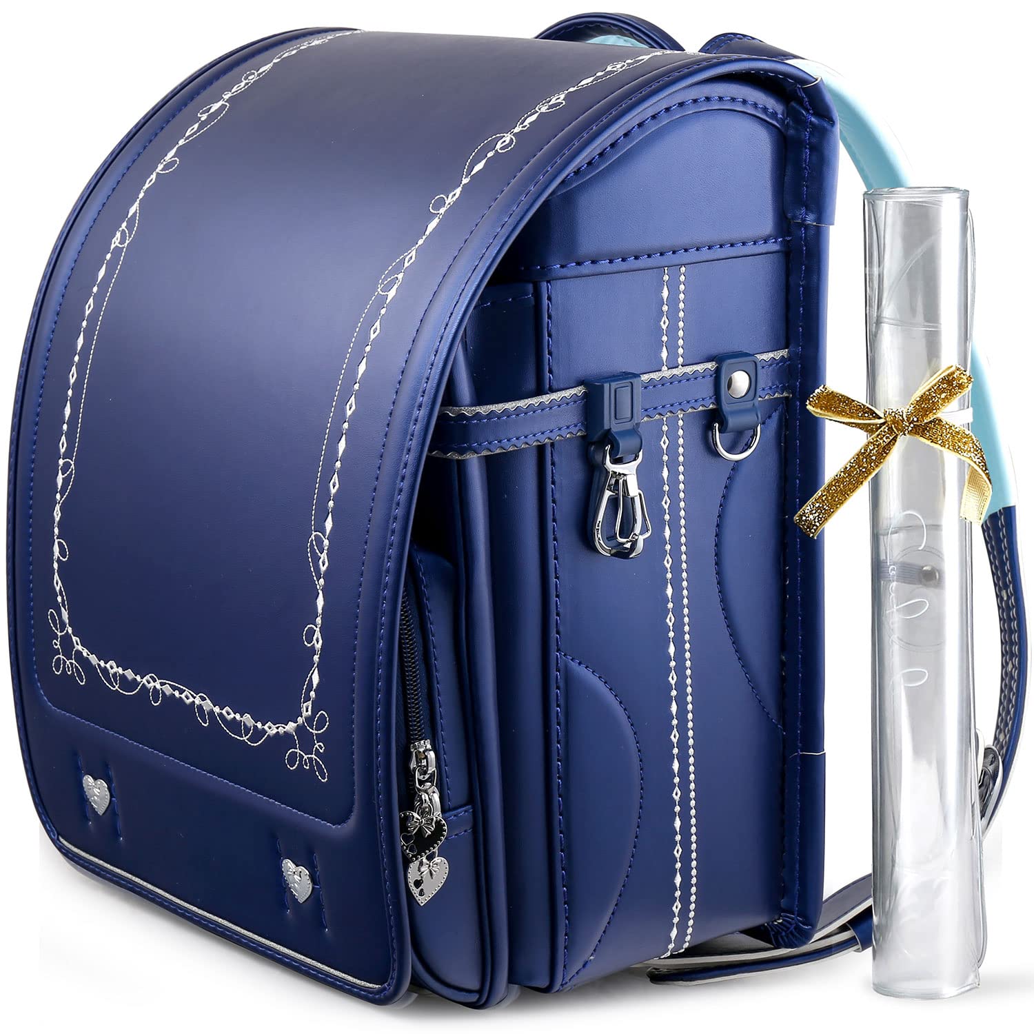 [Coulomb] ニューモデルランドセル女の子/最新ビーズチェーン刺繍/ツヤありパール生地/丈夫な手縫い/ギフトパッケージ/6 付（6色） (110NB)商品画像