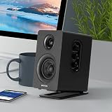 Sanyun SW601 Tilted Desk Speaker Stands Pair Black 15° for 2-3 inch Speakers view 5