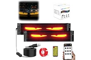 Blazexel Devil Eyes Light for Cars,Devil Eyes Light for Cars,Flex LED Display for Car,Colorful Eye Lamp Soft Screen for Car W