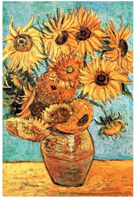 Vincent Van Gogh Vase With Twelve Sunflowers Art Poster Print