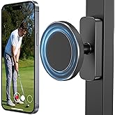 Magnetic Golf Cart Phone Holder, Phone Mount Compatible with MagSafe iPhone 12-17, 20X N52 Dual Magnets, Cradle-Free, Fits EZGO/Club Car/Yamaha/Icon, Golf Cart Accessories for Men, Gifts for Golfers