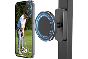 NINEFATICS Magnetic Golf Cart Phone Holder, Phone Mount Compatible with MagSafe iPhone 12-17, 20X N52 Dual Magnets, Cradle-Free, Fits EZGO/Club Car/Yamaha/Icon, Golf Cart Accessories for Men, Gifts for Golfers