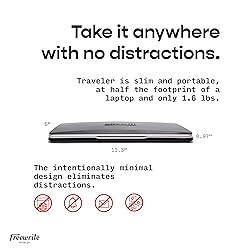Freewrite Traveler, Sleeve, and Words are Hard