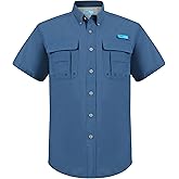 Tuna Men's UV UPF 50+ Fishing Shirts for Men Sun Protection Breathable Fast Dry SPF Hiking Short Sleeve Shirt