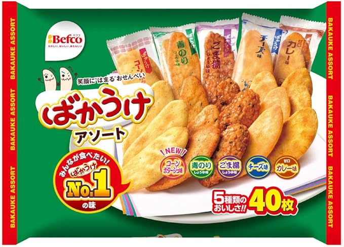Amazon 栗山米菓 ばかうけアソート 40枚 10袋 栗山米菓 せんべい 米菓 通販