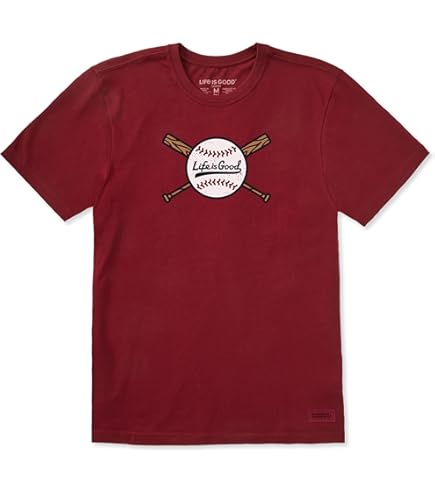 Life Is Good Camiseta Estándar Para Hombre, Camiseta De Manga Corta De Algodón Con Gráficos, Crafty Baseball Dad, Vintage Blue