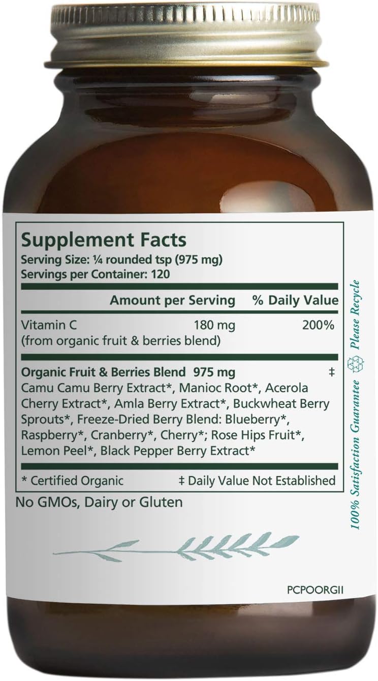 Pure Synergy Pure Radiance C (4 oz Powder) 100% Natural Vitamin C from Fruits & Berries, Non-GMO: Health & Personal Care