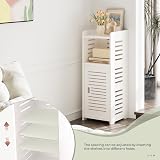 Dripex 4 Tier Bathroom Floor Cabinet White 30W x 30D x 80H cm Door Style 1 view 3