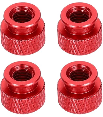 Uxcell Knurled Thumb Nuts, 8Pcs M5 Carbon Steel Nut High Head Through Hole, Silver - View #9