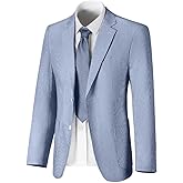 Seersucker Mens Suit Jacket Slim Fit Casual Blazer Summer Sport Coats Wedding Suits Jackets Prom Tuxedo Blazers