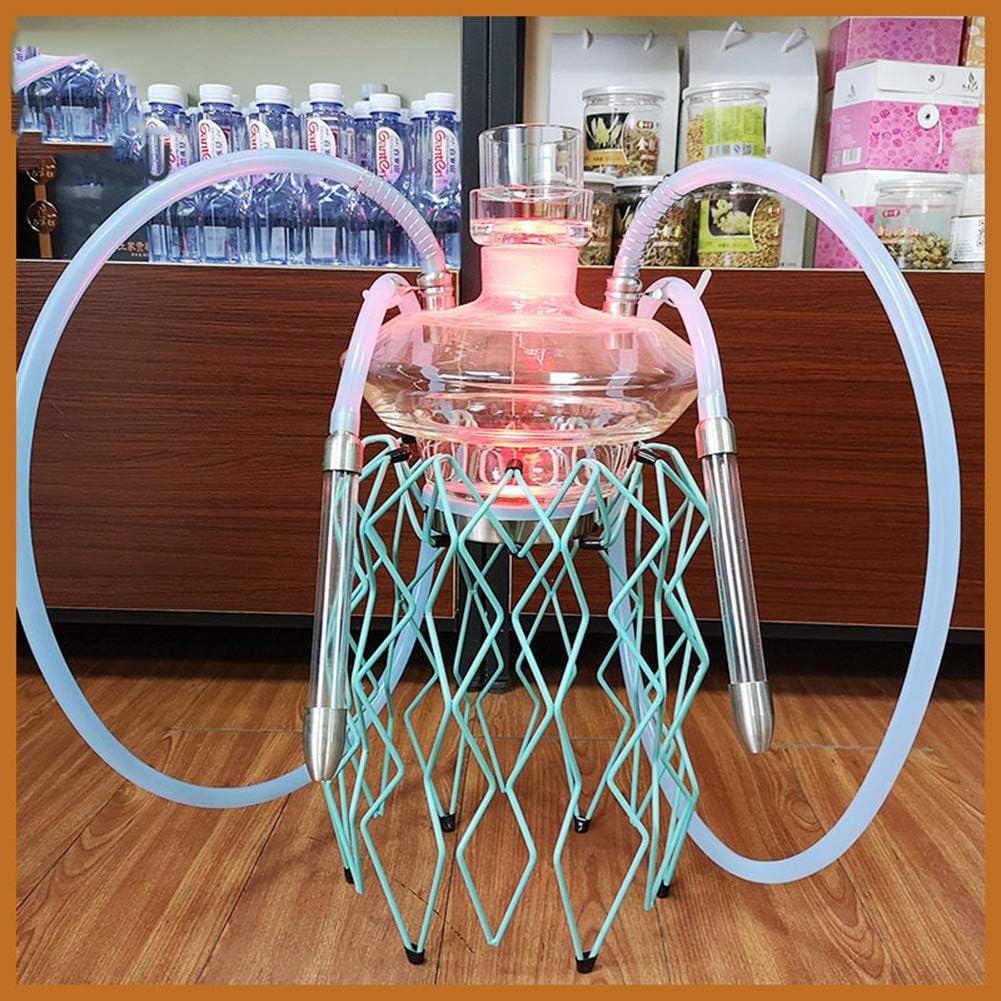 Shisha Set Complete 2 Hoses, Unique Medusenform Luxury Brand New Stainless Steel 2 Ports Hookah