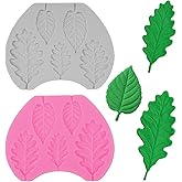 2Pcs Small Silicone Leaf Molds, Tree Leaves Candy Mold, Leaves Fondant Molds for Baker Cupcake Topper Decoration Soap Sugar Polymer Clay Crafting Projects Chocolate Butter Resin DIY Crafts