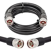 MOOKEERF Cable N, cable macho N de 6 pies, cable KMR400 tipo N de pérdida ultra baja, cable de conector N macho a N macho, ca