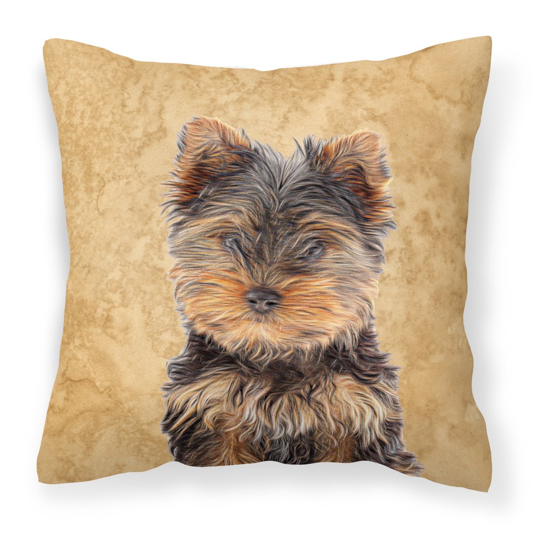 Caroline's Treasures Yorkie Puppy/Yorkshire Terrier Canvas Fabric Decorative Pillow KJ1230PW1414