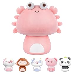 Mewaii 8 Inch Mushroom Plush, Cute Crab Plush