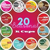 Seasonal Favorites Blend K-cups Coffee Pods Variety Sampler Gift Box, Includes Gingerbread, for Keurig Brewers -20 Count