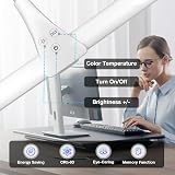 Hensam Desk Lamp 80cm White with Gooseneck Dual Head 360° Clip-On view 6