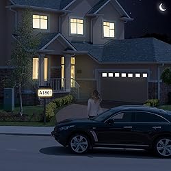 Solar House Number Sign, deerdance LED Illuminated