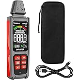 EMF Detector, TEMIRUP 5 in 1 Handheld EMF Meter Radiation Detector, Detects EF, RF, MF, WiFi Signal,Temperature, Humidity, Rechargeable EMF Reader with Large Color LCD for Home, Office, Ghost Hunting