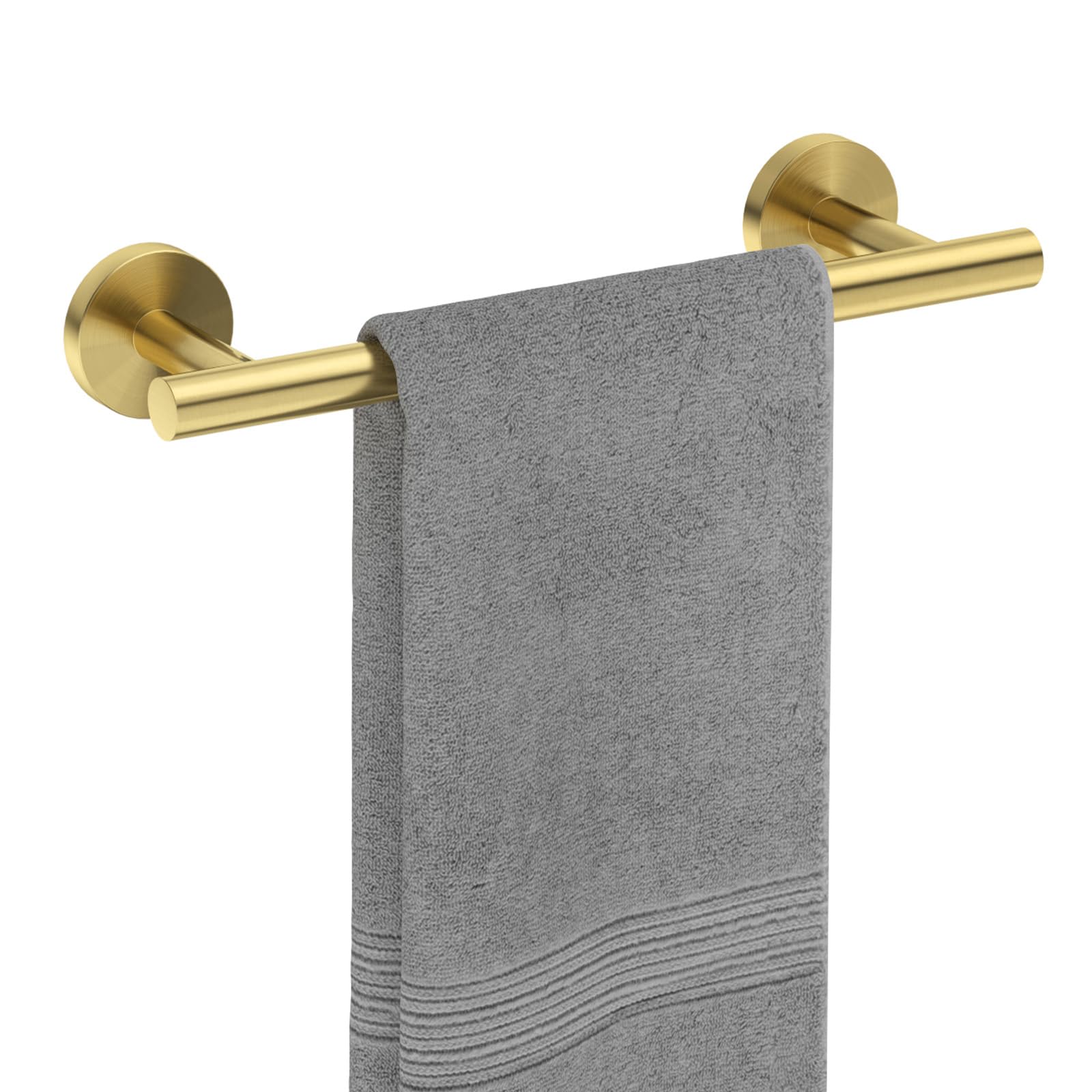 USHOWER Brushed Gold Towel Bar, 12-Inch Hand Towel Holder for Bathroom, SUS304 Stainless Steel, Modern Style