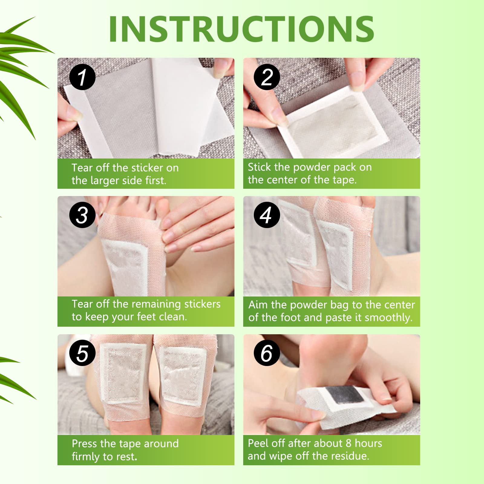 Foot Pads (30 PCS), Deep Cleansing Foot Patches with Bamboo Vinegar and Ginger Powder, Relieve Stress, Improve Sleep and Relaxation