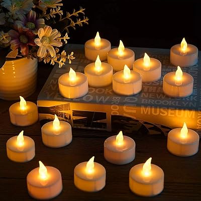 FANSIR LED Tea Lights 50 Pack Flameless Candles Battery Operated Warm White