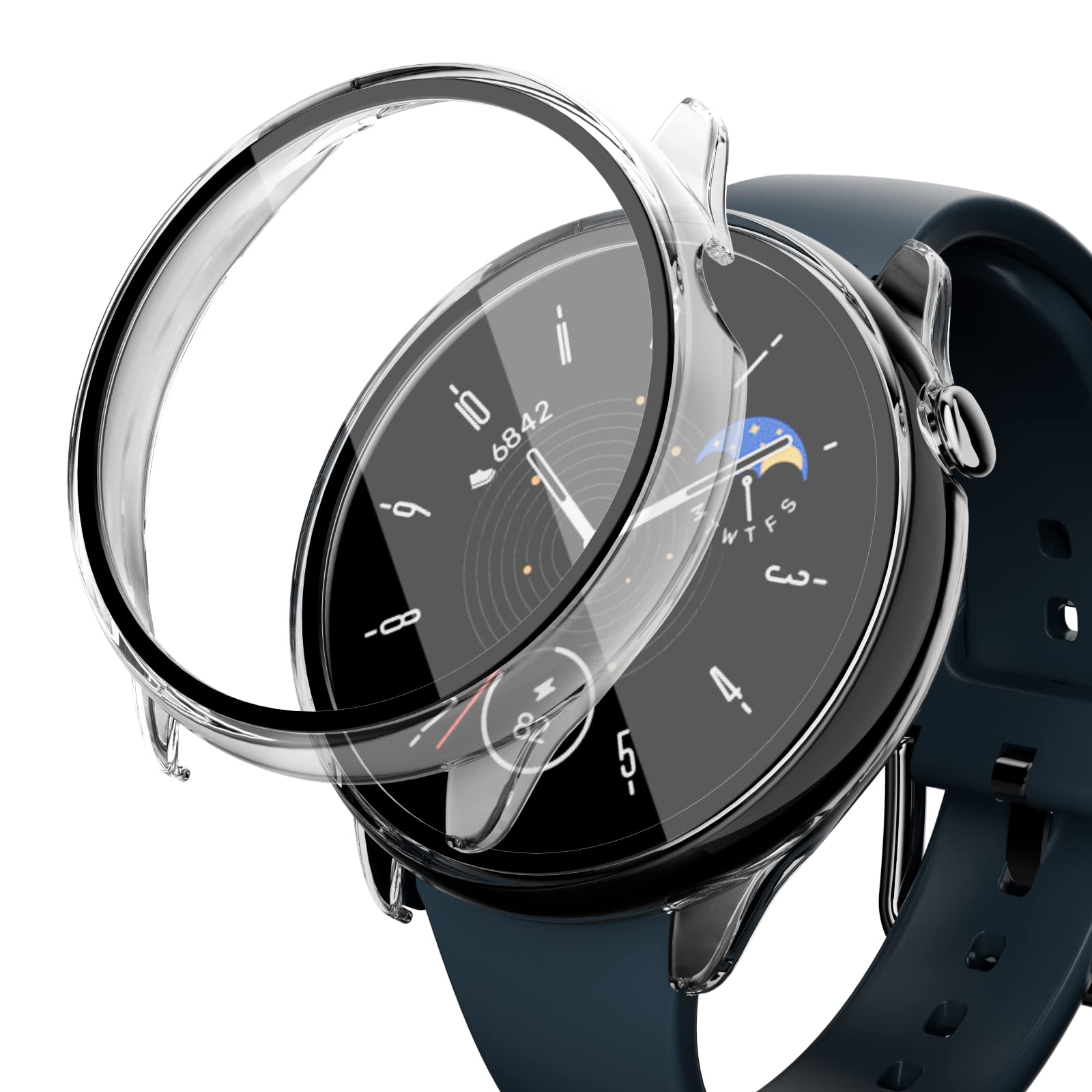 Photo 1 of Screen Protector for Amazfit GTR Mini Smartwatch, 2-Pack Hard PC Bumper Full Face Cover Protective Case Accessories for GTR Mini Men Women