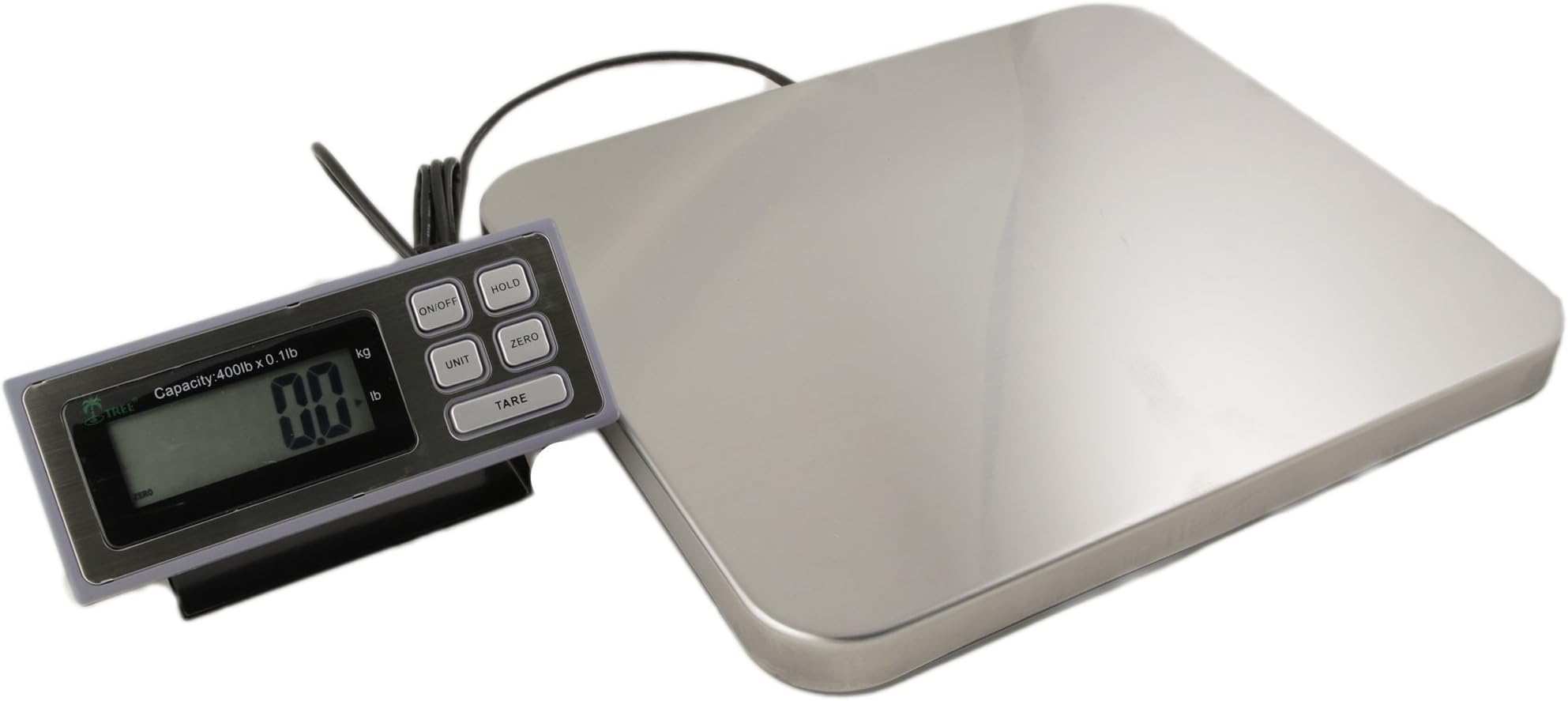 Tree LSS 400 Digital 14 X 16 Inch Stainless Steel Platform Postal Shipping Scale, for Business Office Home Warehouse Package Luggage 400LB X 0.1LB