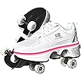 TAILORIA Four-Wheel 2-in-1 Roller Skate Shoes Unisex Roller Shoes & Sneakers Detachable Skate Shoes Kids Sneakers Shoes with Wheels Skating Roller Skates