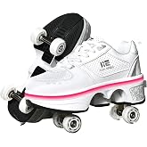 TAILORIA Four-Wheel 2-in-1 Roller Skate Shoes Unisex Skates Detachable Kids Sneakers with Wheels