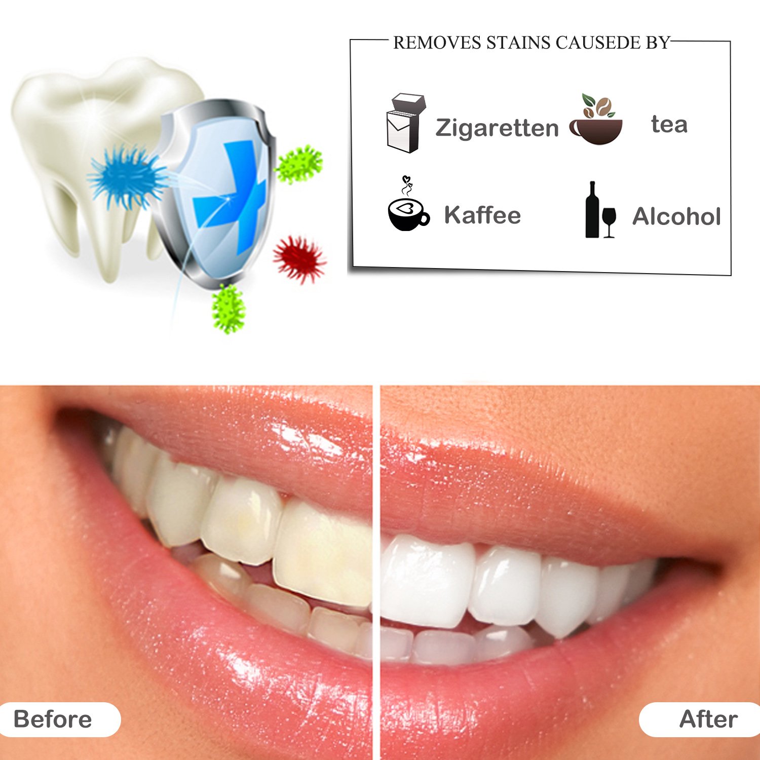 Natürliche Zahnaufhellung,Premium Kokosnuss Aktivkohle Pulver, Zahnbleaching 100% REIN ohne schädliche Zusatzstoffe, iSuri Zahnbleaching, Bleaching Zähne, Aktivkohle Pulver, Zahnbleaching, Zähne Aufhellen (60g)