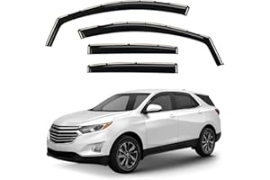 GRANDWHEEL Window Deflectors Smoke Tinted In-Channel Side Window Vent Visor Deflectors Rain Guards Compatible with Chevrolet Equinox 2018-2024 - 4pcs. GW0108