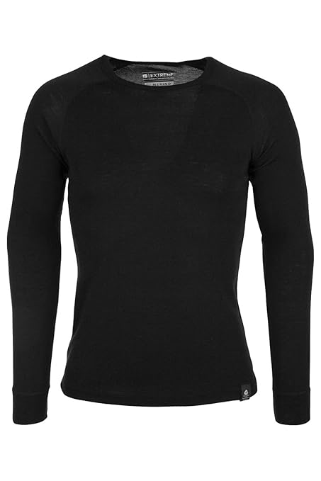 Mountain Warehouse Merino Langarm Baselayer-Thermotop für Herren - Leichtes T-Shirt, warm, antibakteriell, schnelltrocknend -