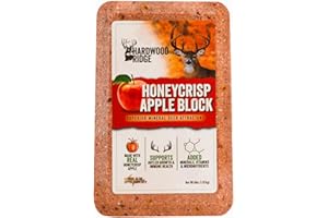 Deer Salt Lick Block, Made with Real Honeycrisp Apple – Long-Lasting Attractant – Natural Feed with Essential Minerals for An