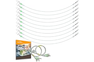 OCEA CBONE 100% Fluorocarbon Fishing Leader with Swivel and snap Closure, Fishing Front Guides for sea, Lake and Stream Fishing, Providing Excellent Abrasion Resistance and Sensitivity