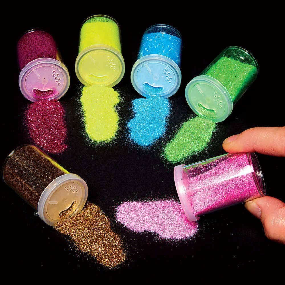 Baker Ross FC553 Fairy Glitter Shakers - Pack of 6, Glitter Arts and Crafts Supplies for Kids, Children's Crafting Supplies