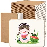 Oucaru 80 Pack Small Pocket Notebook, Mini Blank Notebook 3.5 x 5.5 Inches, Small Journals Notepad for Kids Students Office School Supplies, Brown, 30 Sheets/60 Pages