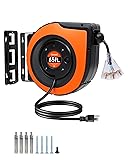 TREEWELL 65FT Retractable Extension Cord