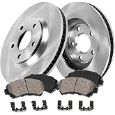 Callahan Brake Parts Rear Brake Kit for Nissan Altima EBYK018339 | Replacement Disc Rotors Ceramic Brake Pads Hardware Nissan Altima 2002-06, 2010-25 Nissan Sentra 2007-18