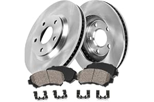 Callahan Brake Parts Front Brake Kit for 2003-2008 Pontiac Vibe Toyota Corolla, 2003-2006 Toyota Matrix - Disc Rotors with Ceramic Brake Pads Replacement, EBYK018865