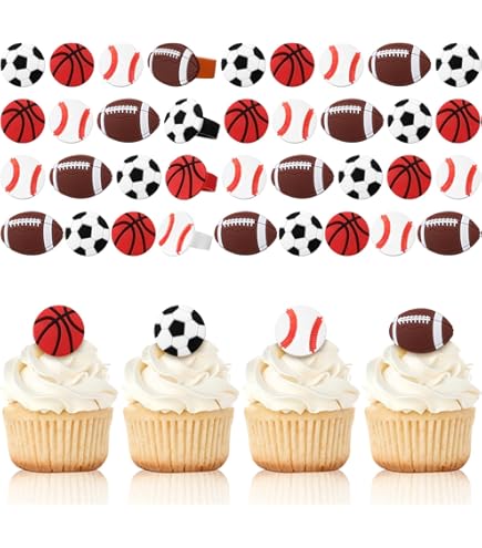 Rugby Balls Edible Stand-Up Wafer Card Cupcake Toppers - 12 Pack - Cake Tinz N' Thingz - View #3