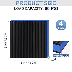 ToLanbbt 4 Pack Rubber Anti Vibration Pads 3" x