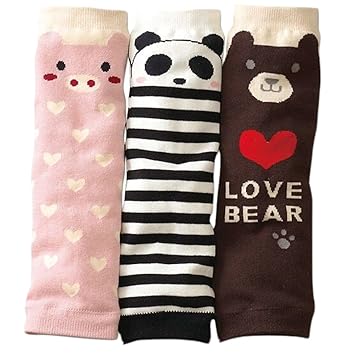 3 Pieces Cute Animals Baby Leg Wamers Toldder Leg Guards,11'',Random Style