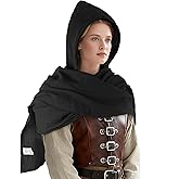 Women Men Fashion Shawl Scarf Cape | Multifunctional Hooded Cowl | Medieval Linen Cotton Cowl Hood |Vintage Goth Costume