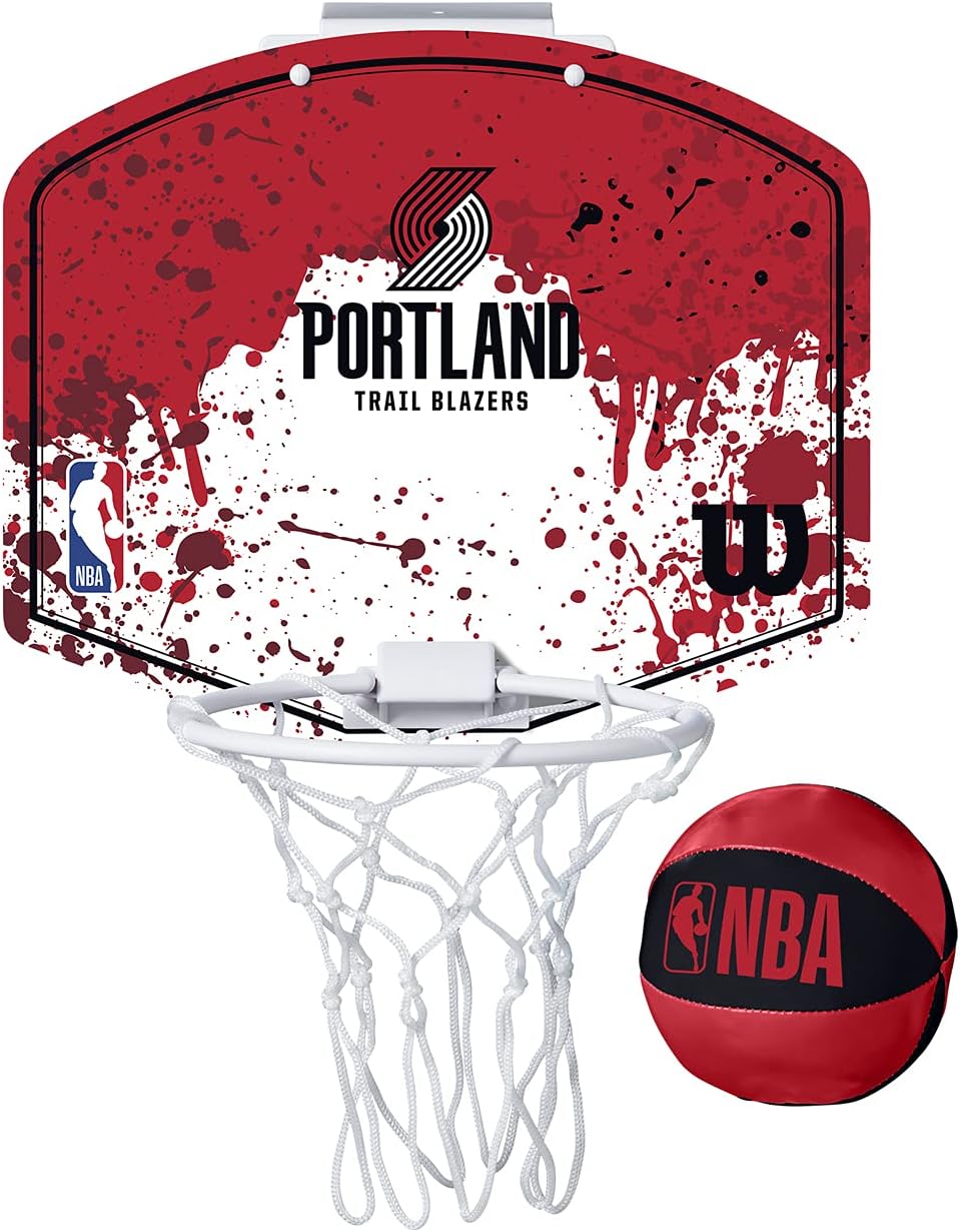 Wilson Mini NBA Team Basketball Hoop Portland Trail Blazers Official