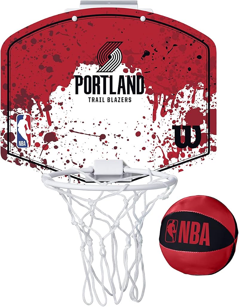 Wilson Mini NBA Team Basketball Hoop Portland Trail Blazers Official