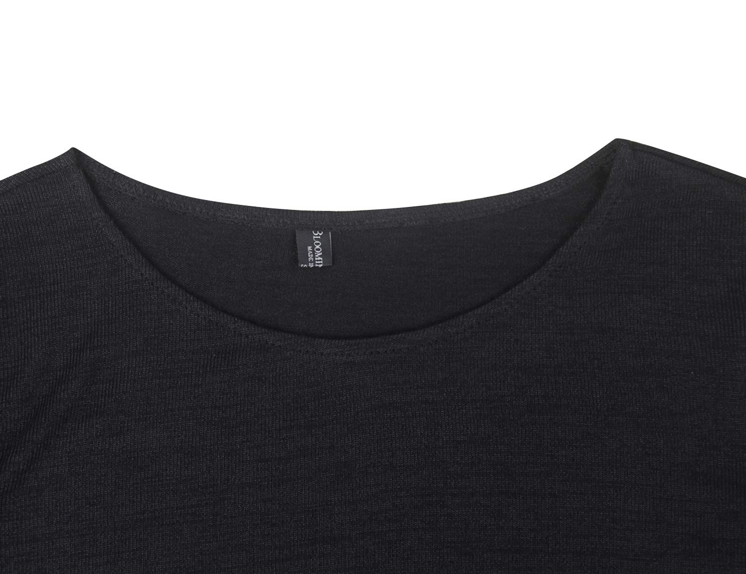 Blooming Jelly Womens Sweater Long Sleeve Shirt Asymmetrical High Low Tops Casual Knit Pullover(S,Black)